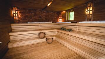 Sauna, steam room, manicures and pedicures