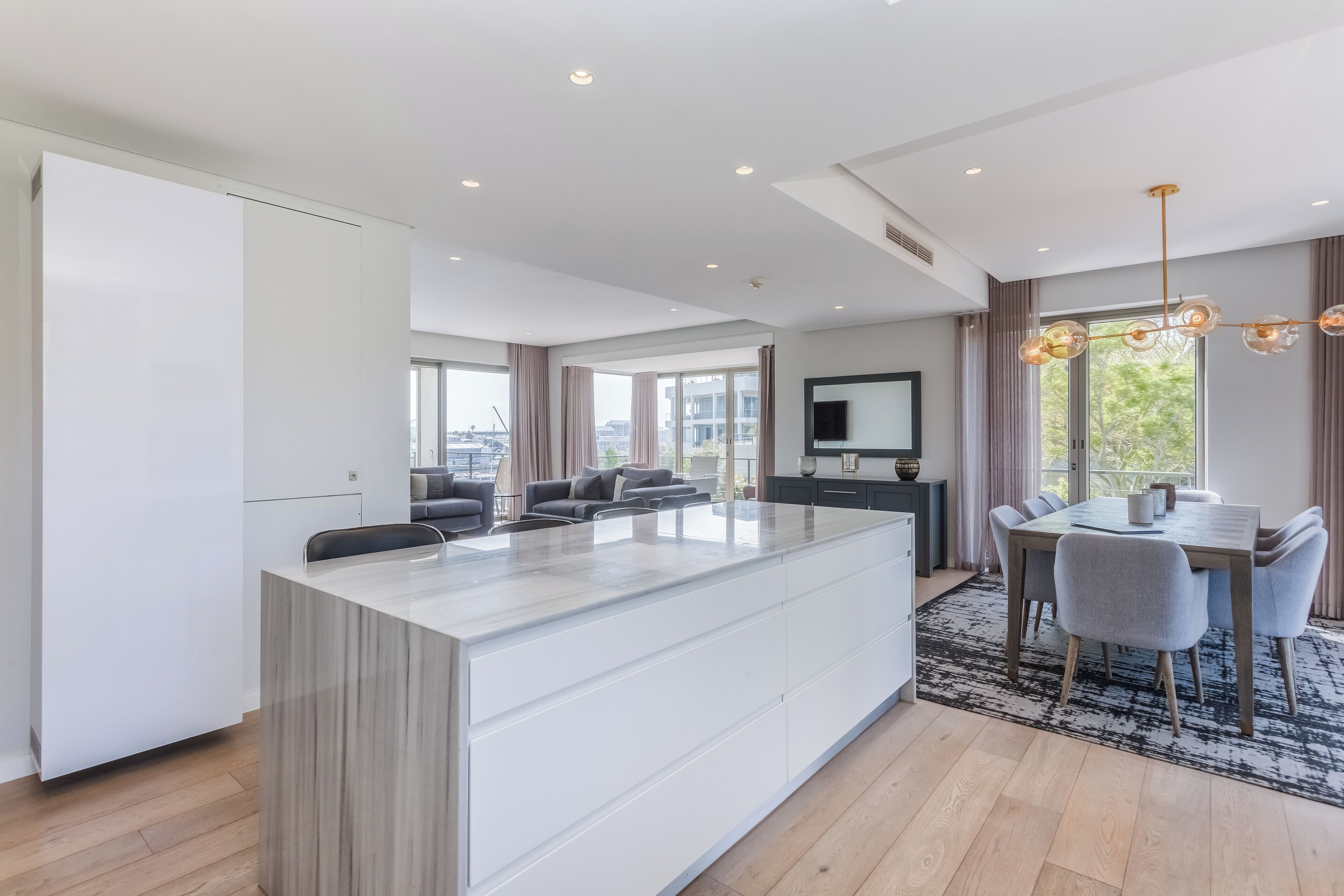 two bedroom premier 7 | private kitchen | fridge, microwave, oven, stovetop