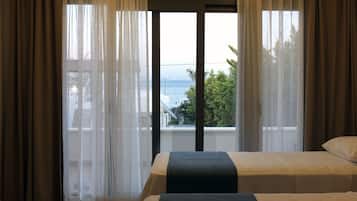Comfort Triple Room, Terrace, Sea View | 1 bedroom, premium bedding, Select Comfort beds, in-room safe