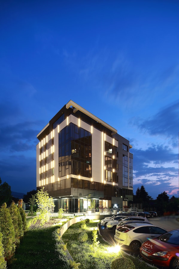 Front of property – evening/night