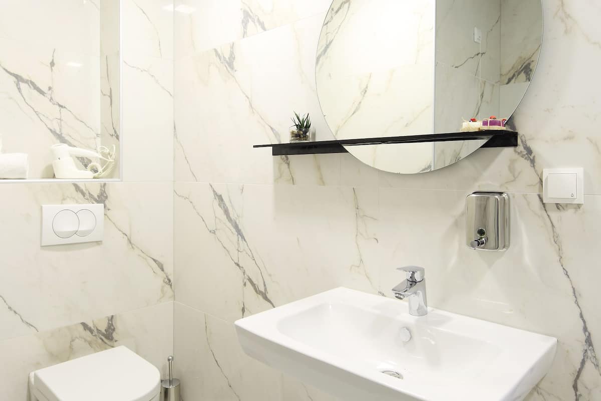 shower, free toiletries, hair dryer, bidet