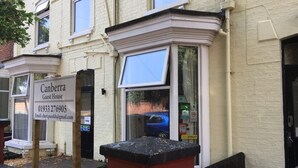 A guest house named "Canberra Guest House" with a contact number and email address. - The Canberra Guest House (Wellingborough)