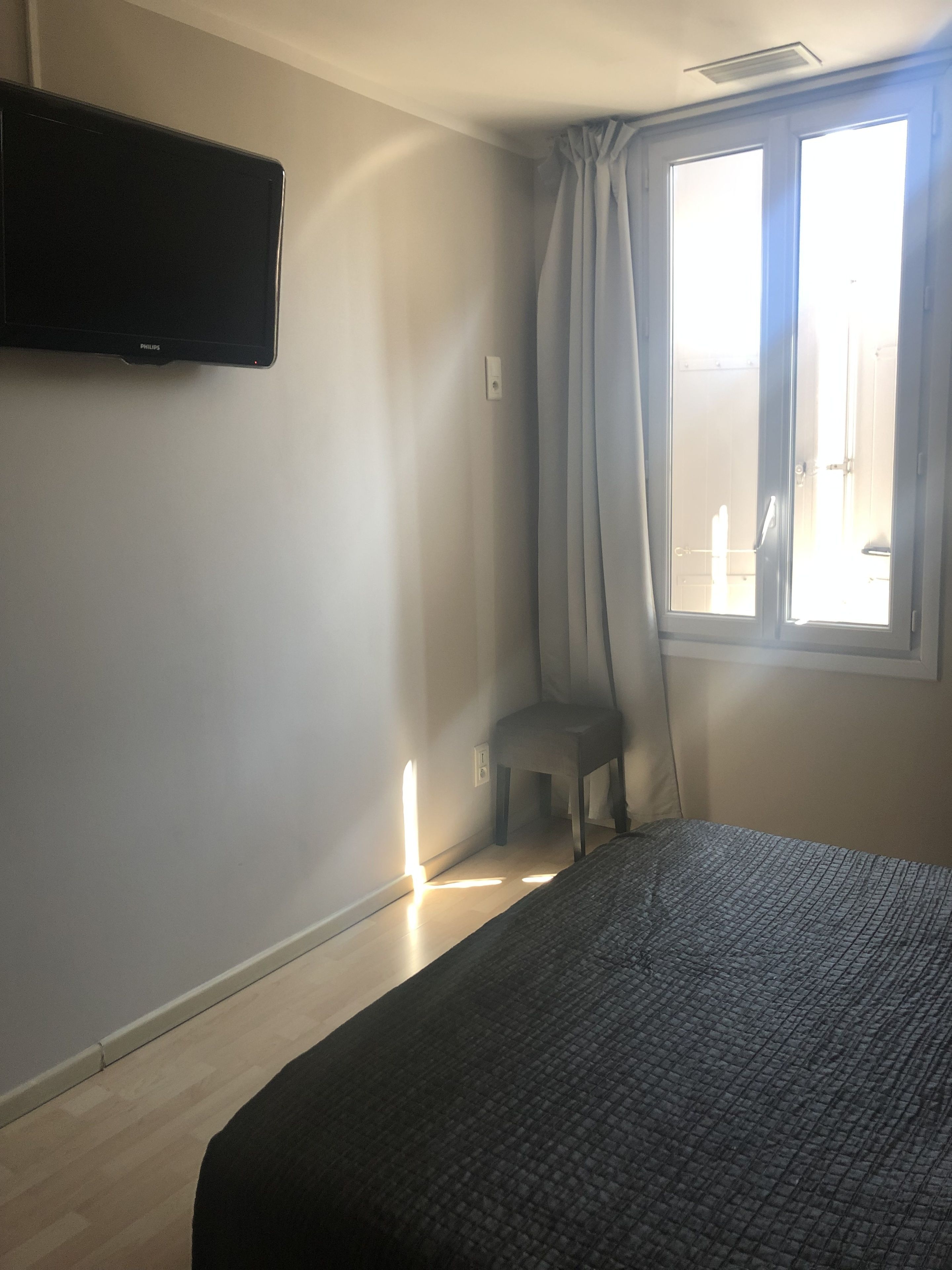 individually decorated, individually furnished, blackout curtains