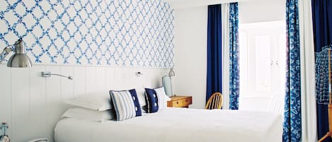 Deluxe tweepersoonskamer, uitzicht op haven | Lakens van Egyptisch katoen, luxe beddengoed, een minibar