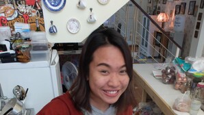 A kitchen with a person cooking, various food items, and kitchen utensils. - The London Tearoom (Chiang Mai)