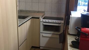 Full-sized fridge, microwave, oven, dishwasher