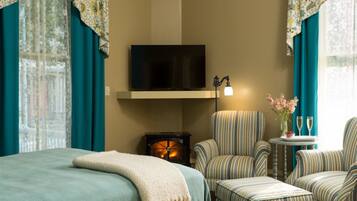 Hypo-allergenic bedding, desk, blackout curtains, iron/ironing board