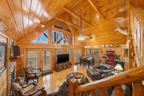 Smart TV, chimenea, videojuegos y reproductor de DVD