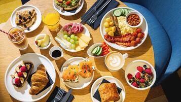 Daily buffet breakfast for a fee