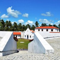 On the beach, scuba diving