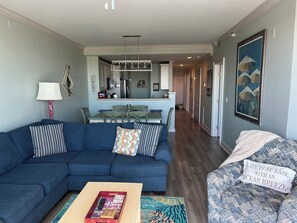 Smart TV, DVD player, books, video library