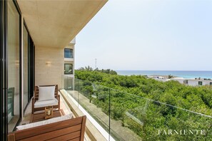 Luxury Apartment, Ocean View | Terrace/patio