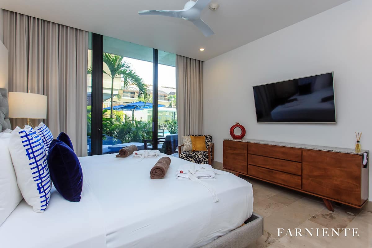 Luxury Apartment, 3 Bedrooms, Pool View | Individually decorated, individually furnished, bed sheets