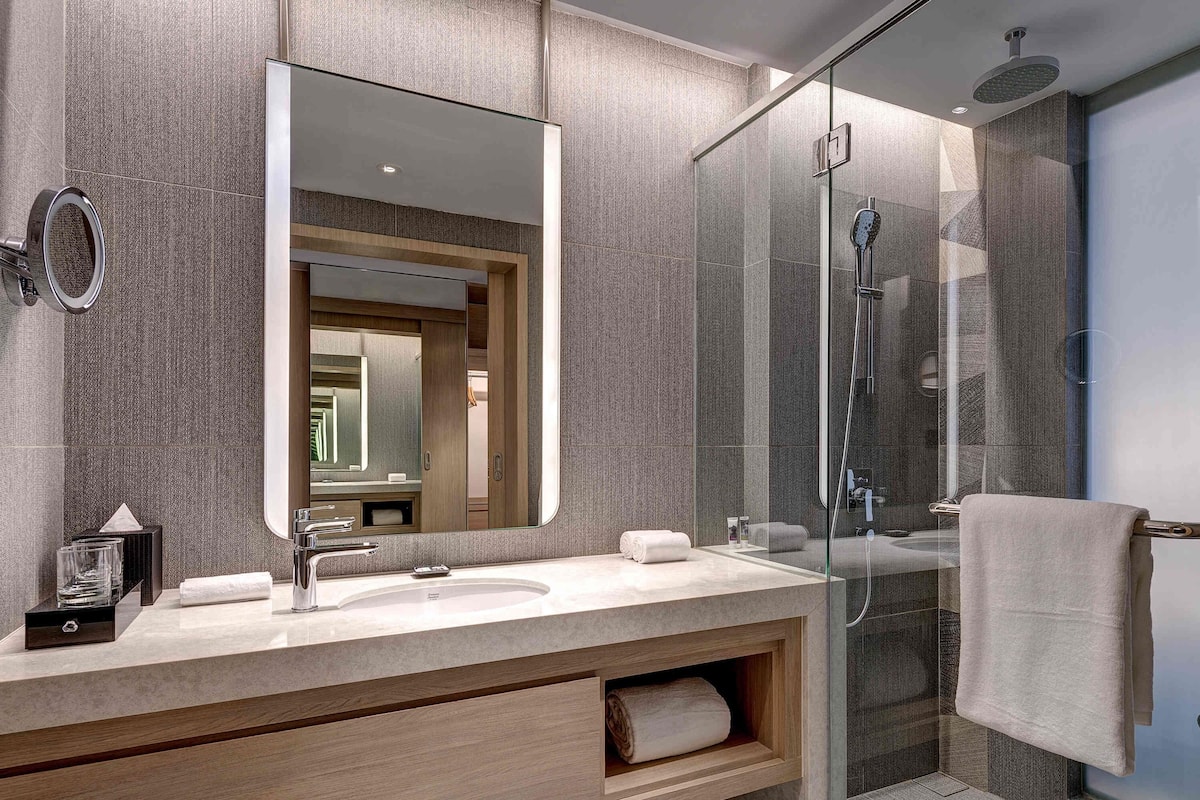 1 habitación, caja de seguridad en la habitación y cortinas blackout