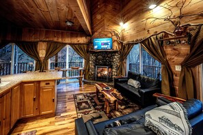 Luxury Tree House, 2 Bedrooms, Hot Tub, Mountainside | Interior detail - Bear Creek Lodge and Cabins in Helen Ga - Pet Friendly, River on Property, Walking Distance to downtown Helen (Helen)