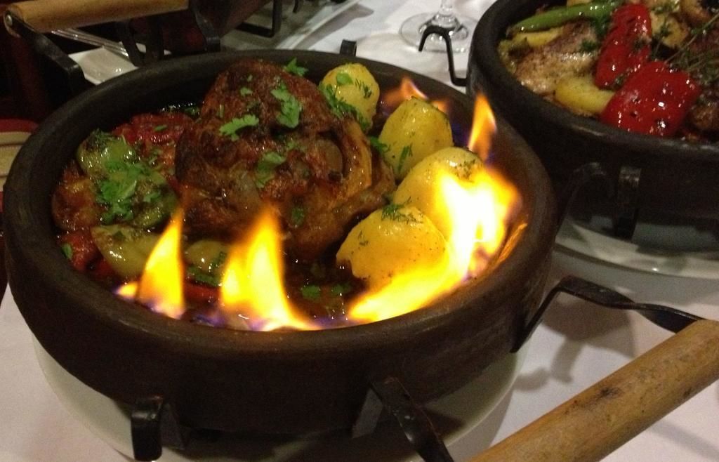 outdoor banquet area