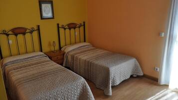 Desk, blackout curtains, rollaway beds, free WiFi