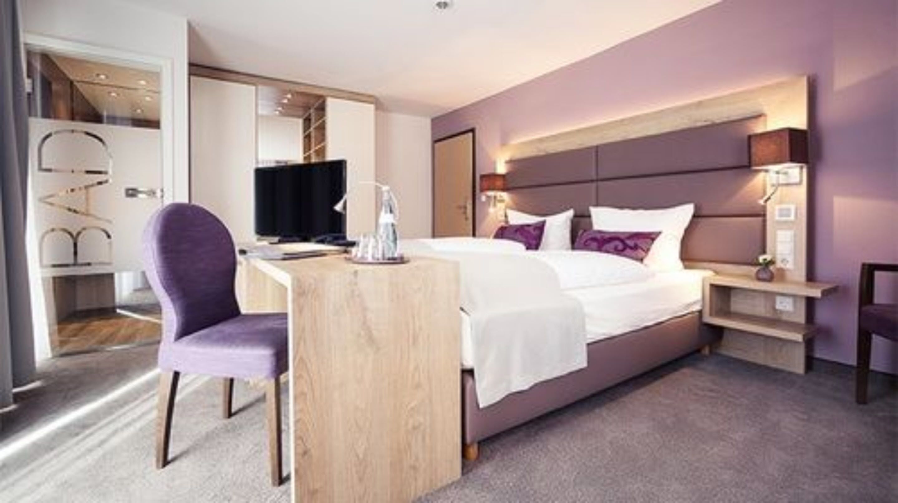 comfort double room | in-room safe, desk, blackout curtains, soundproofing