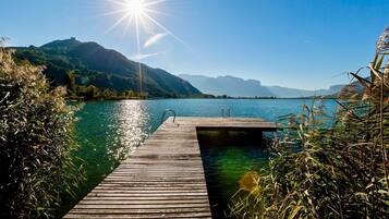 Private beach, sun loungers
