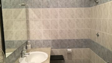Shower, free toiletries, hair dryer, bidet