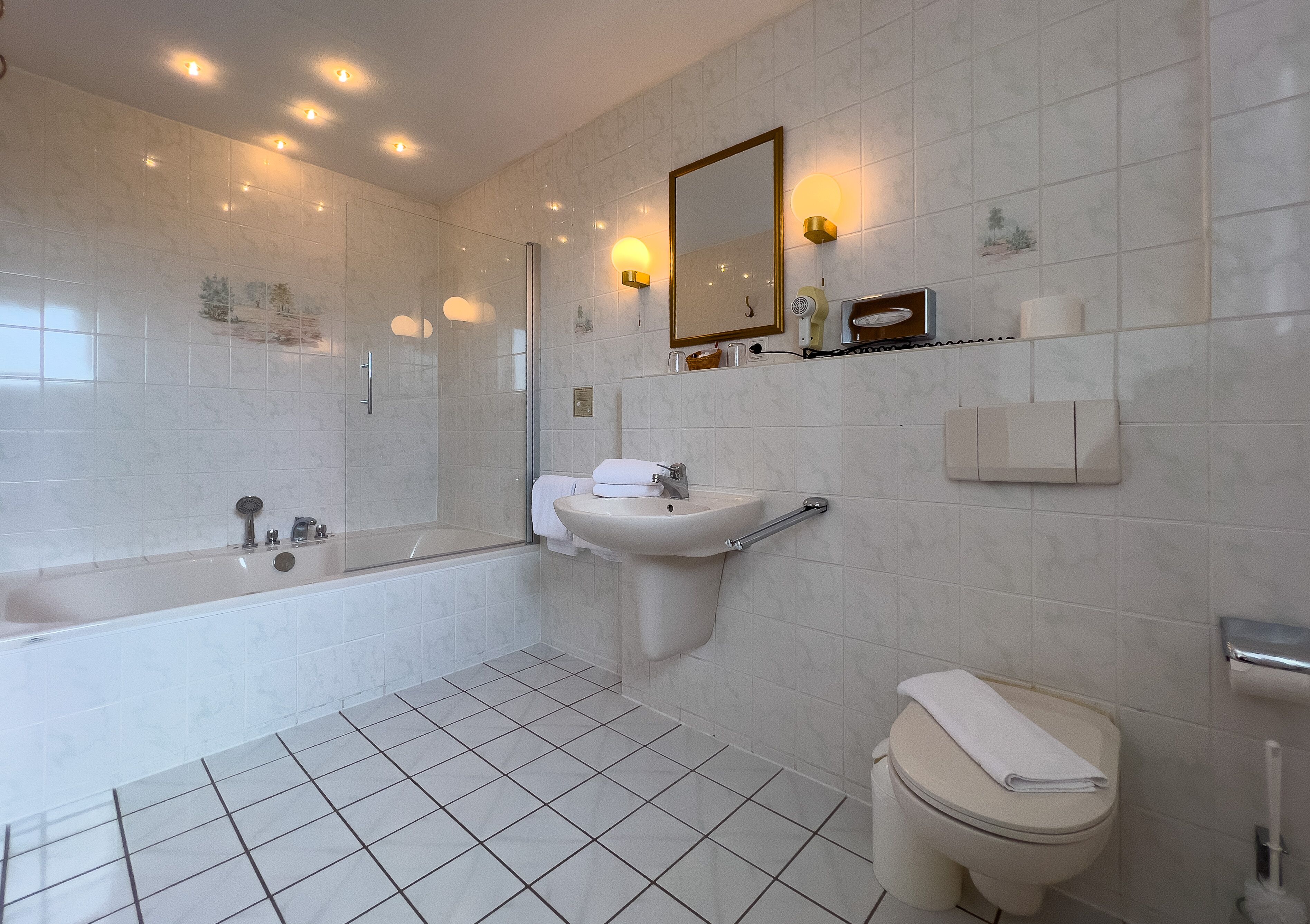 free toiletries, hair dryer, bathrobes, slippers