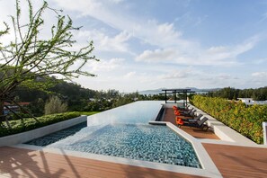 Outdoor pool, a rooftop pool