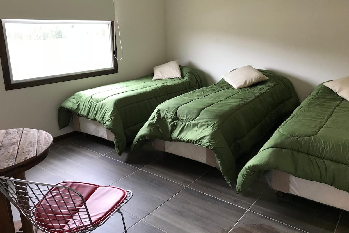 Blackout curtains, free WiFi, bed sheets