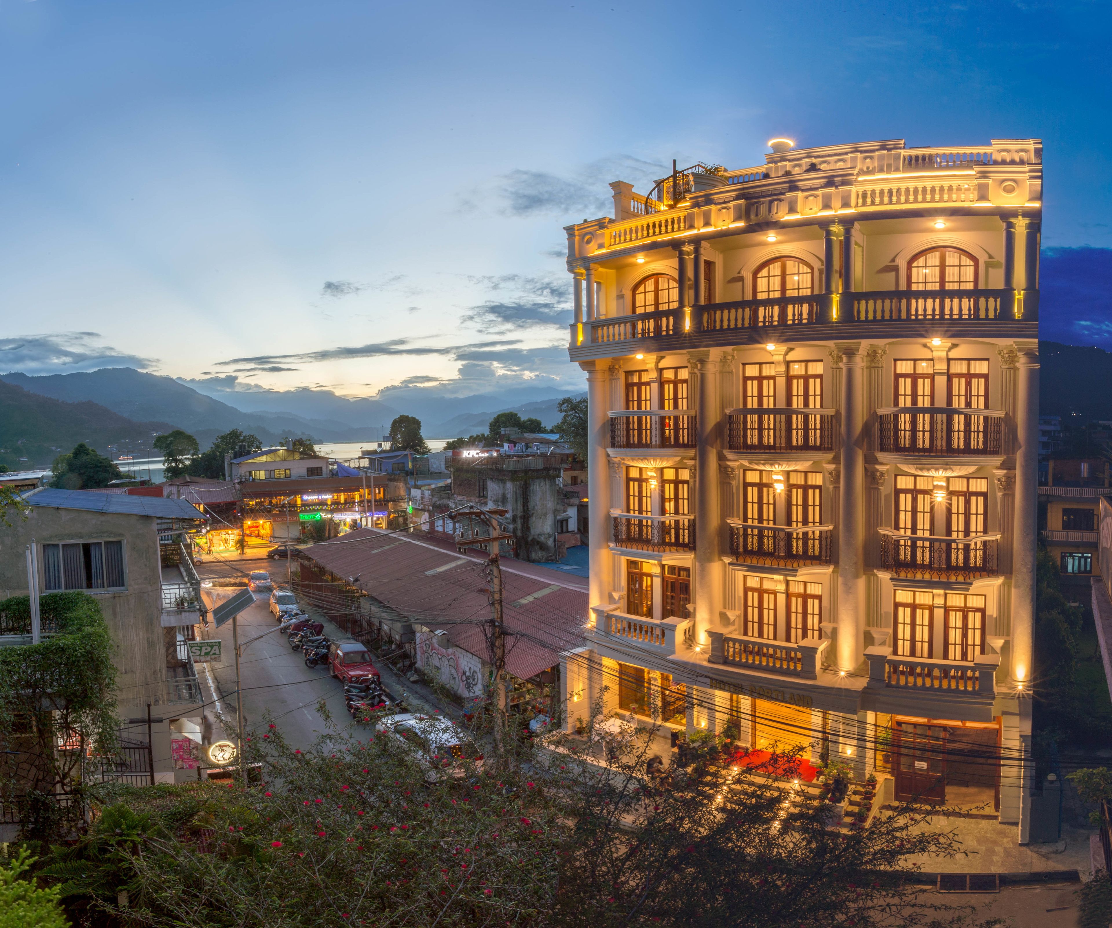 Front of property – evening/night