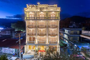 Front of property - evening/night - Hotel Portland (Pokhara)