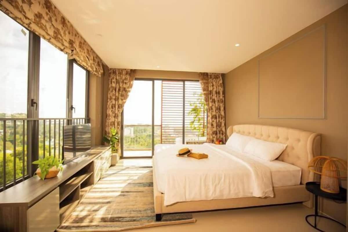 1 slaapkamer, hypoallergeen beddengoed, een minibar, een bureau
