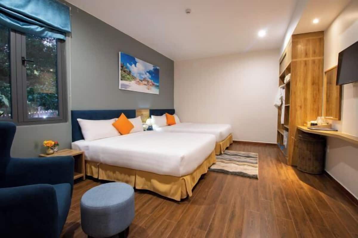 1 slaapkamer, hypoallergeen beddengoed, een minibar, een bureau