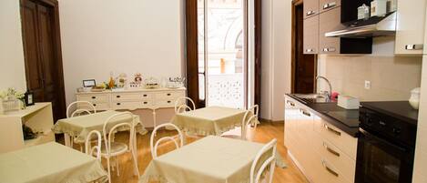 Daily buffet breakfast (EUR 8 per person)