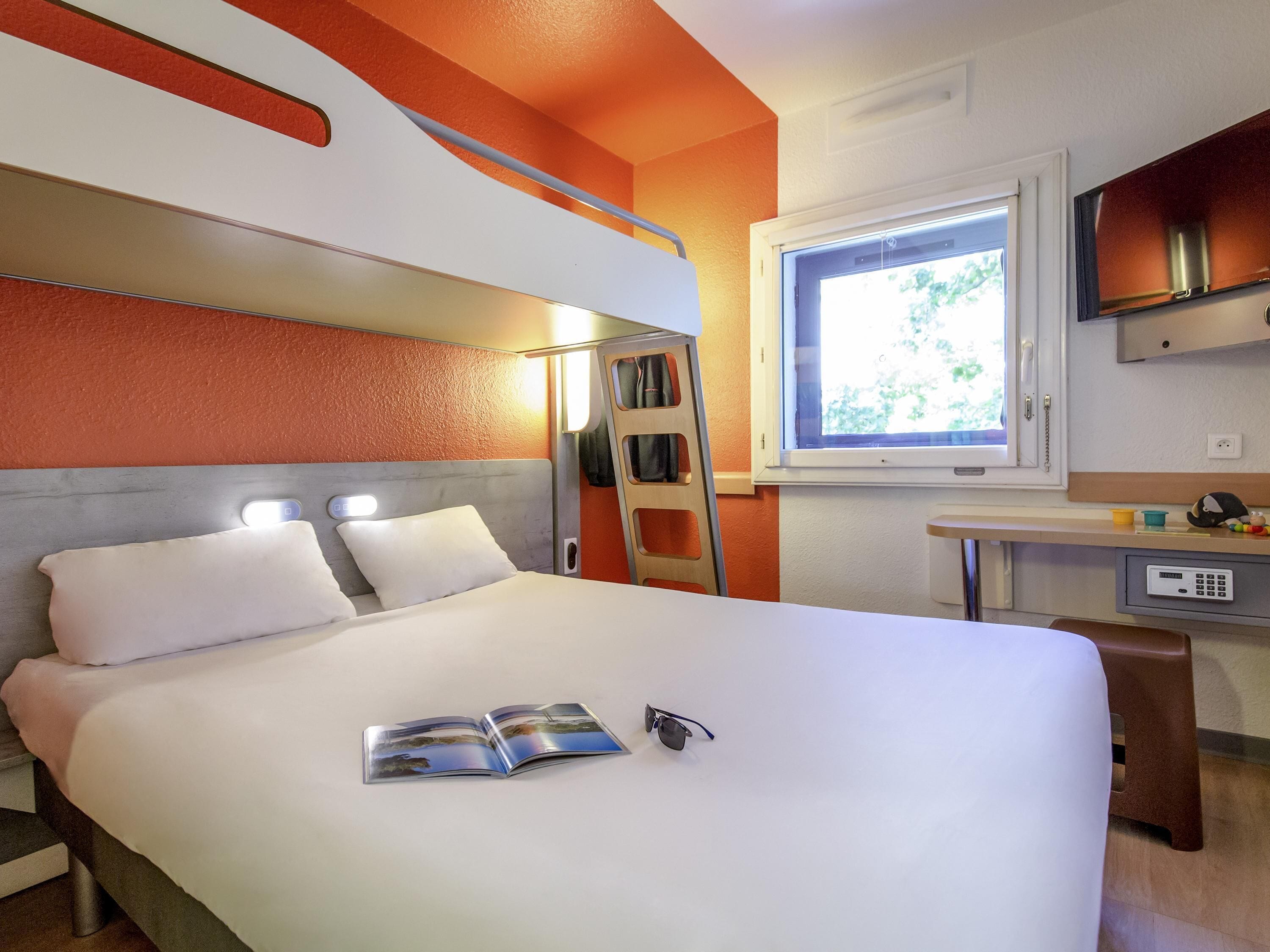 Premium bedding, memory foam beds, in-room safe, desk