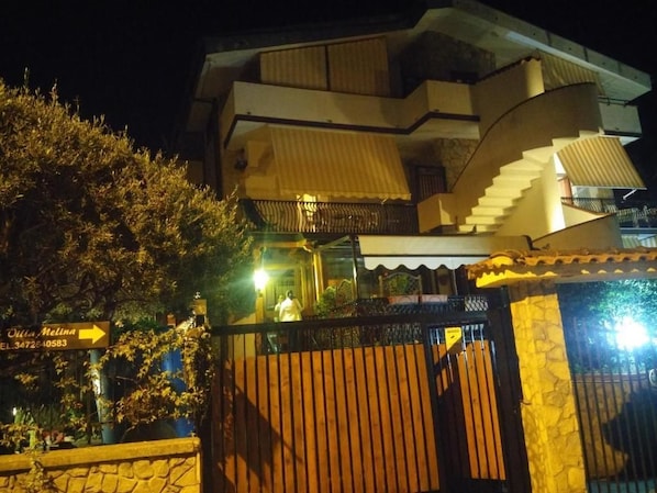 Front of property – evening/night