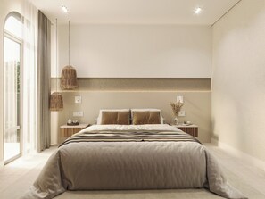 Elegance Sea View, Double | Laptop workspace, iron/ironing board, free WiFi, bed sheets - Sardunya Hotel (Kas)