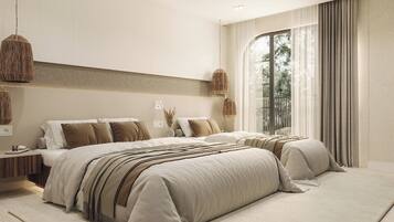 Elegance Sea View, Triple | Espace de travail pour ordinateur portable, fer et planche Ă repasser