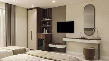 Laptop workspace, iron/ironing board, free WiFi, bed sheets