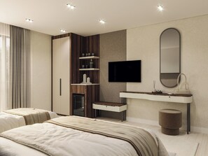 Laptopgeeigneter Arbeitsplatz, Bügeleisen/Bügelbrett, kostenloses WLAN