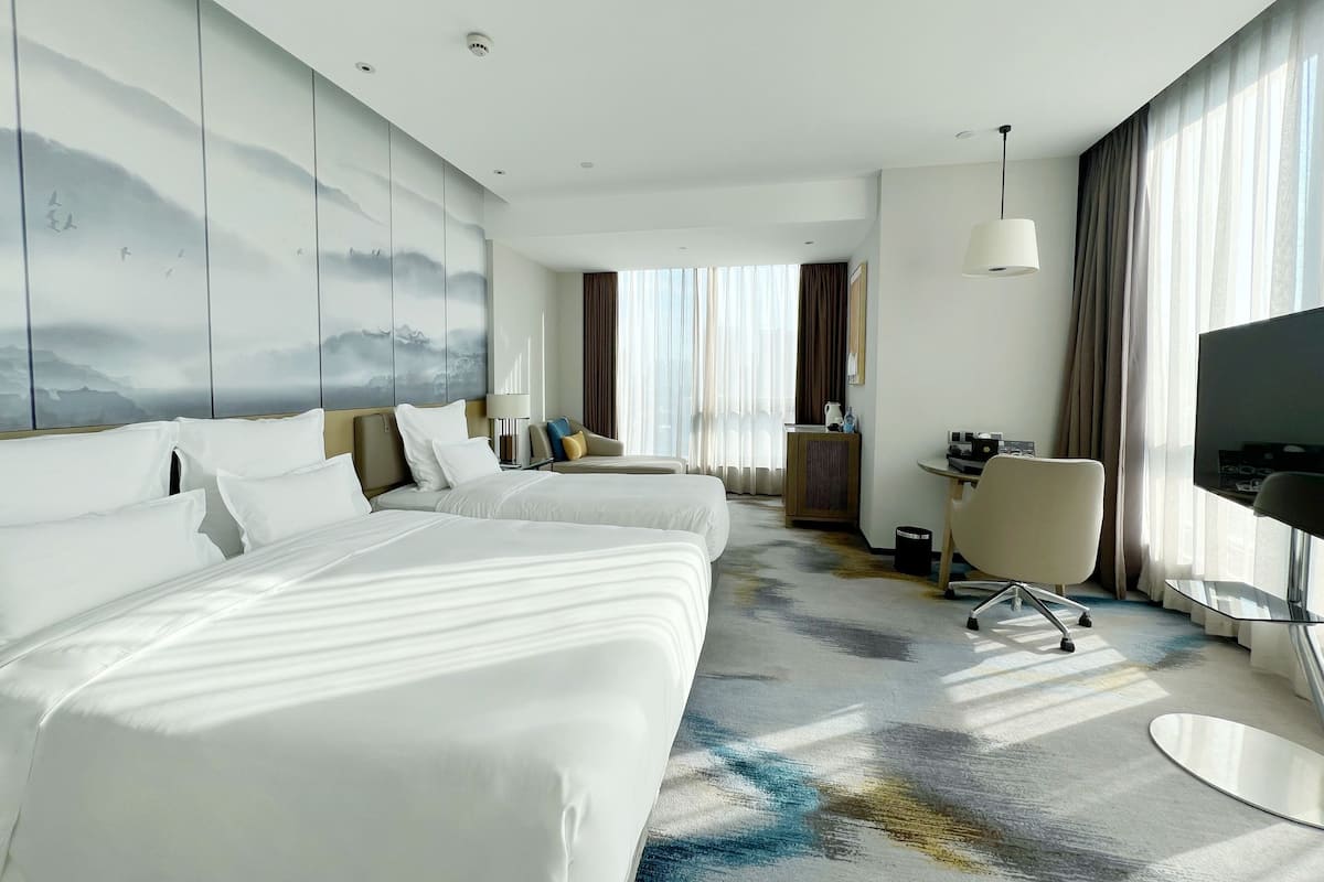 Deluxe Room, Multiple Beds, City View (Premium) | 1 bedroom, minibar, in-room safe, individually decorated