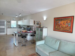 Villa, 2 Bedrooms, Harbor View | Living area | Flat-screen TV