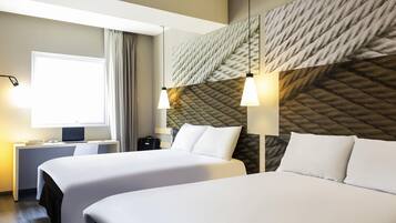 Standard Double Room, 2 Double Beds | Desk, soundproofing, free WiFi