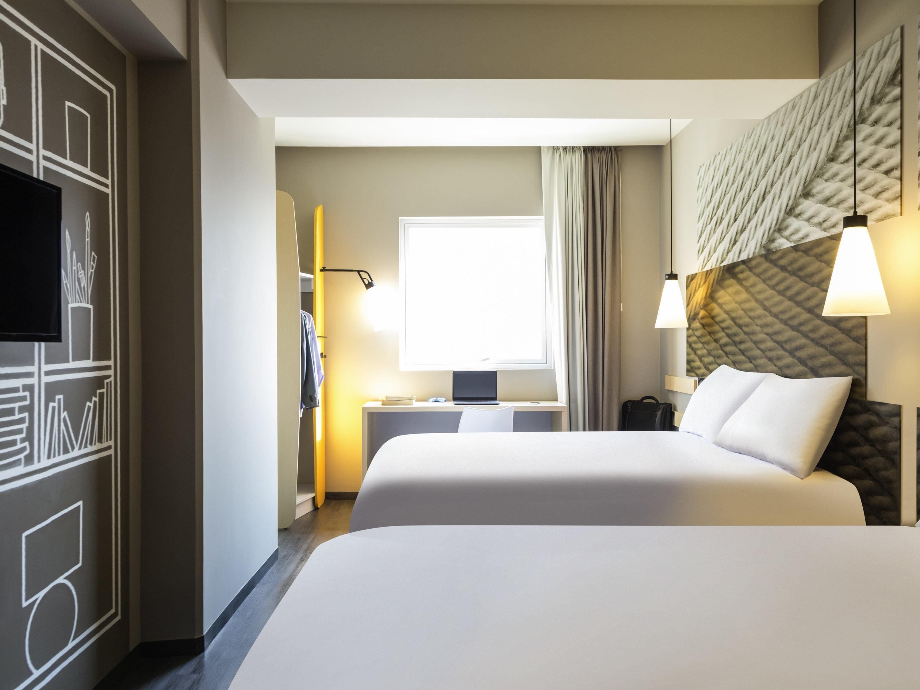 Standard Double Room, 2 Double Beds | Desk, soundproofing, free WiFi