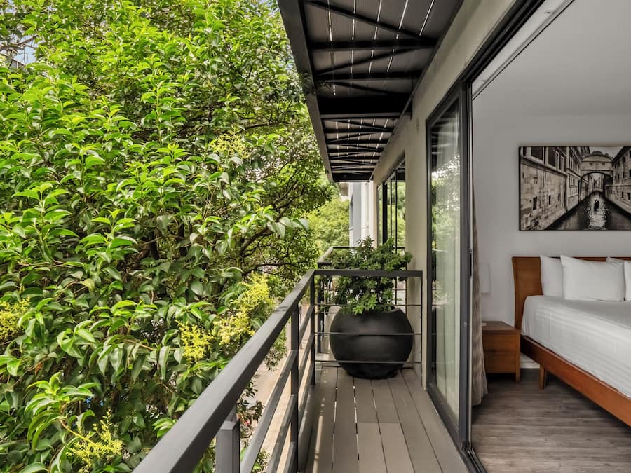 Suite Deluxe, 1 cama de matrimonio con sofá cama | Terraza o patio