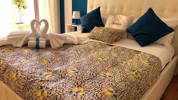 Double Room, 1 Queen Bed, Balcony (Nerano) | Premium bedding, minibar, in-room safe, desk