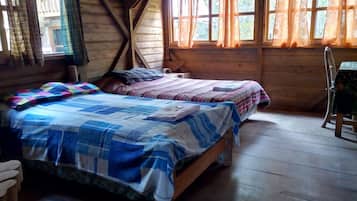 Comfort Quadruple Room, Non Smoking, Garden View (No hot water) | Bed sheets