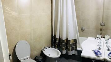 Superior Apartment, 1 Bedroom, Kitchen, City View | Bathroom | Combined shower/bathtub, rainfall showerhead, free toiletries
