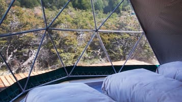 Deluxe Tent, 3 Single Beds, Private Bathroom (Domo Triple) | View from room