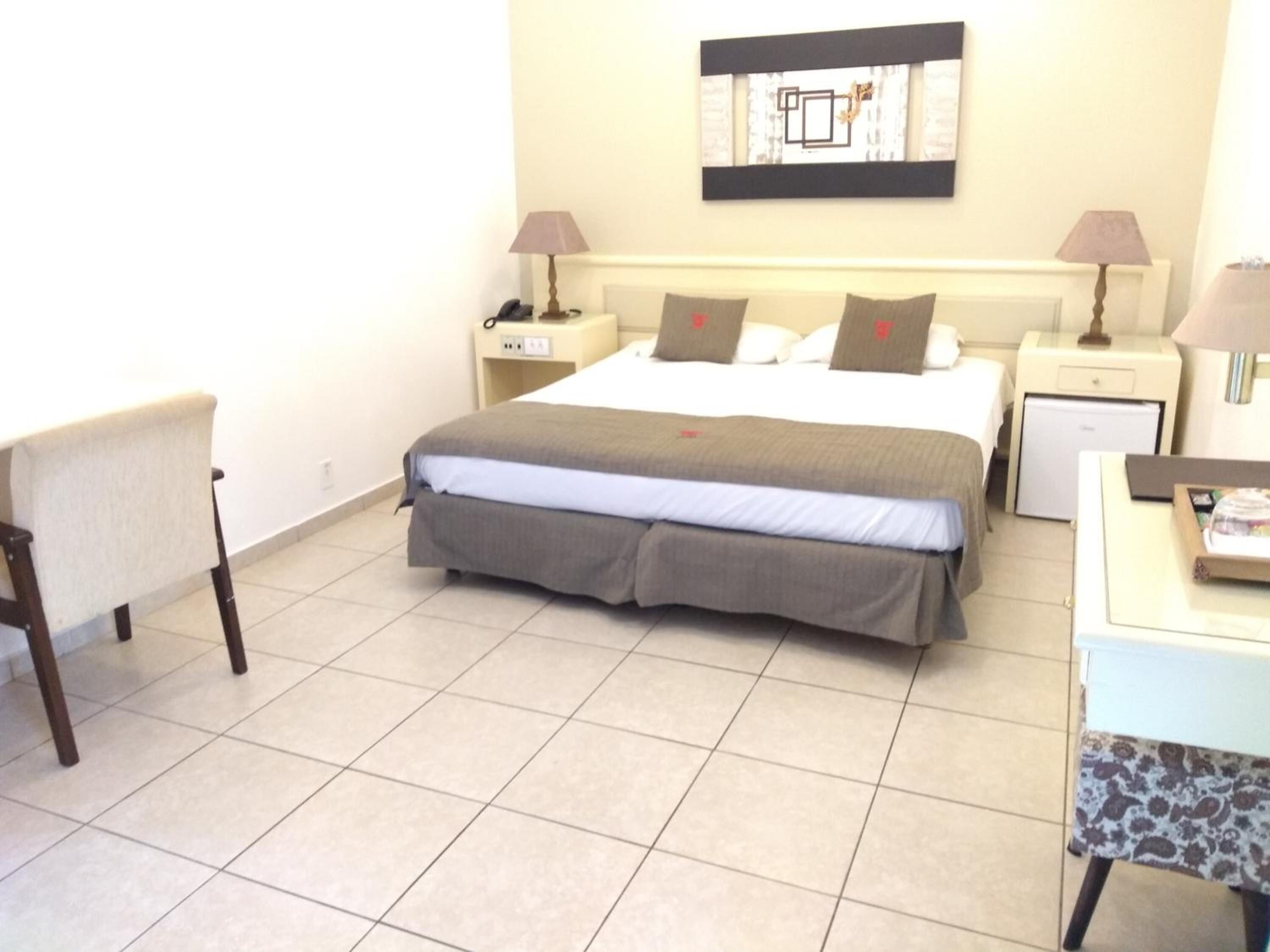 minibar, desk, laptop workspace, blackout curtains