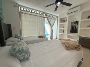 Casa familiar, 4 habitaciones, alberca privada | 1 habitación, wifi gratis y ropa de cama