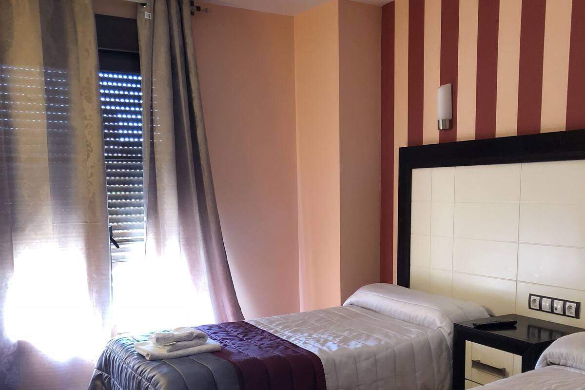 Desk, free WiFi, bed sheets